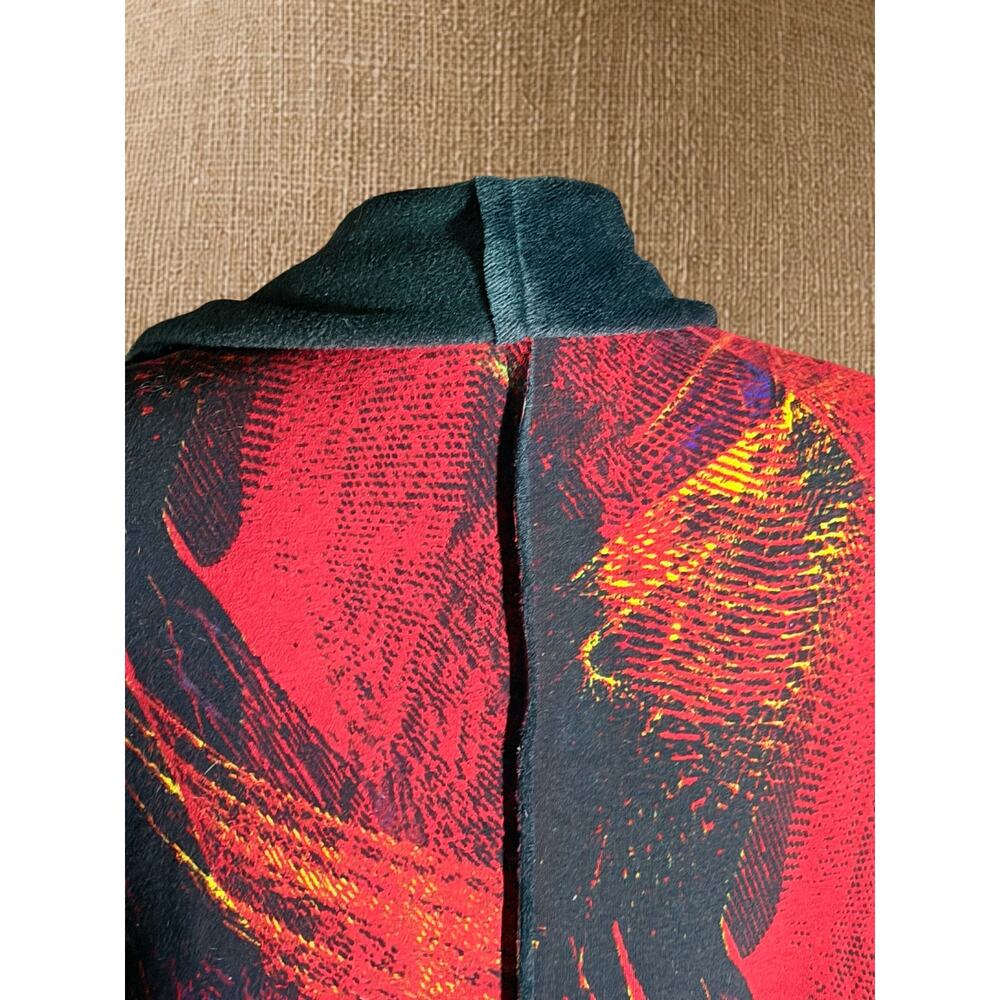 KAKTUS Womens XL NWT Abstract Waterfall Cardigan Art Wear Open Front Pockets - Picture 10 of 12